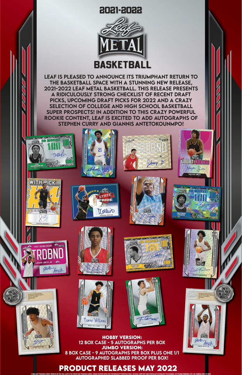 2021-22 Leaf Metal Basketball Hobby Box
