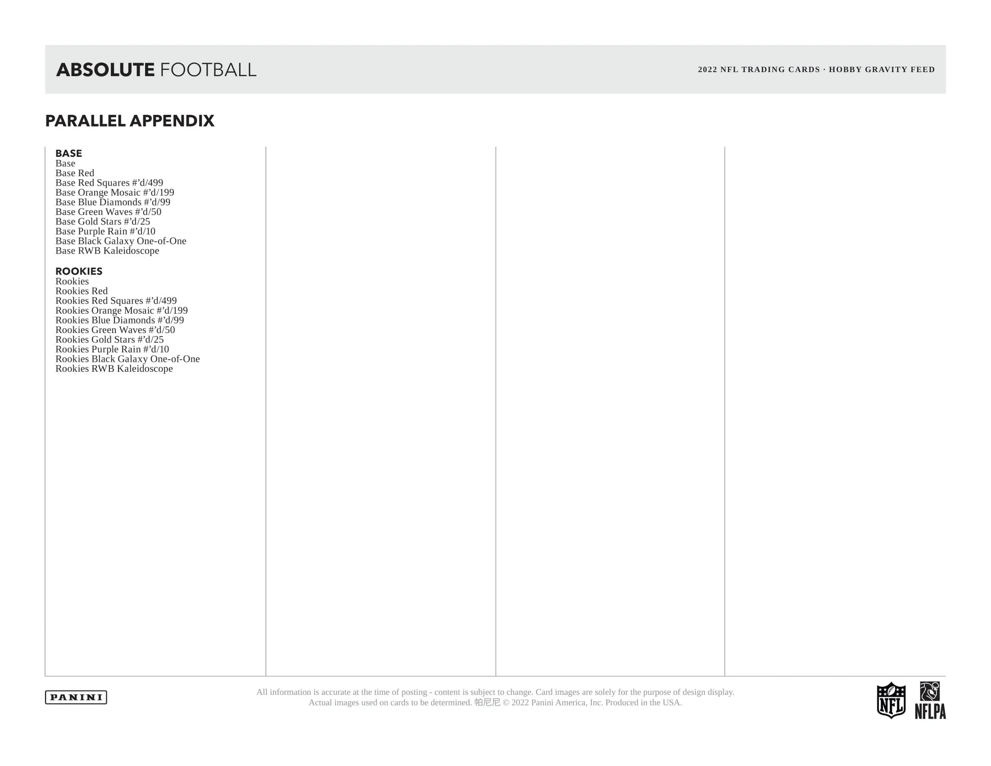 2023 Panini Absolute Football Gravity Feed Box