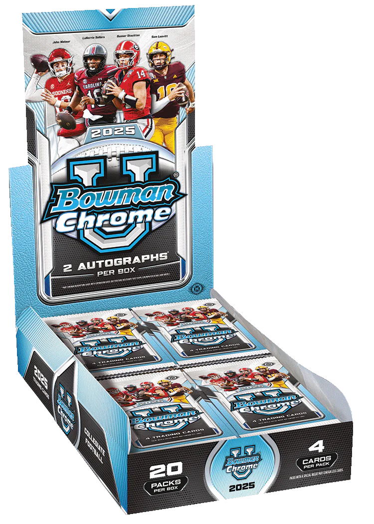 2025 Bowman Chrome University Football Hobby 12 Box Case