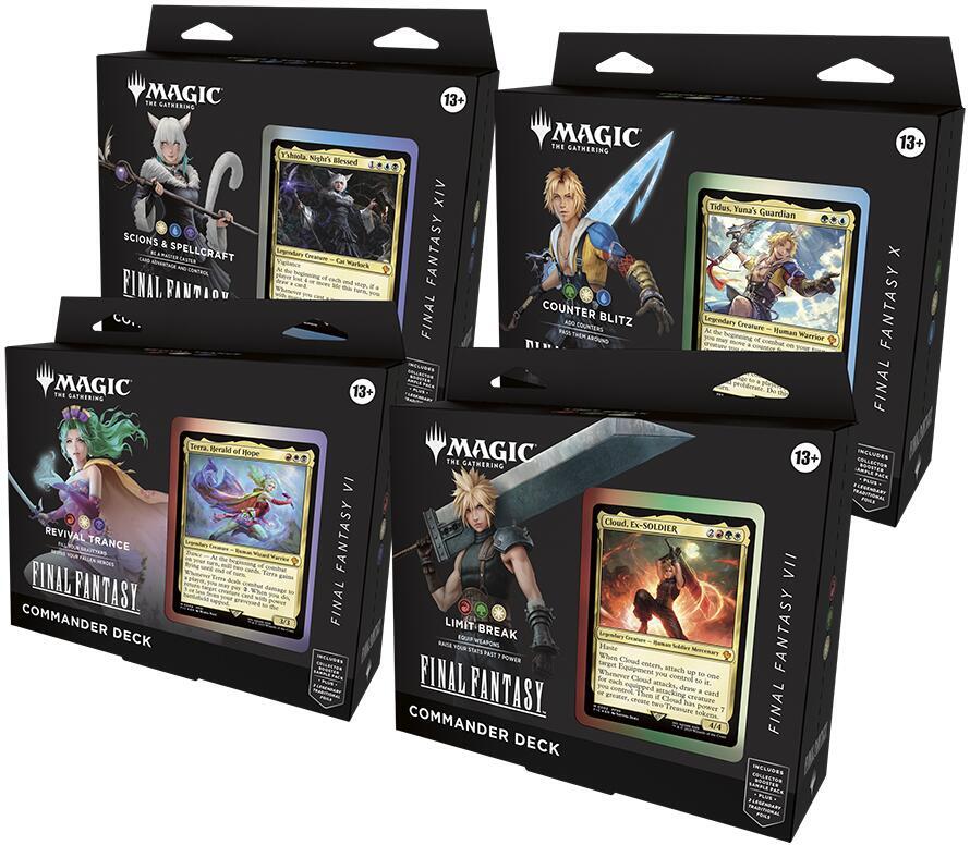 Magic the Gathering Final Fantasy Commander 4 Deck Display Case