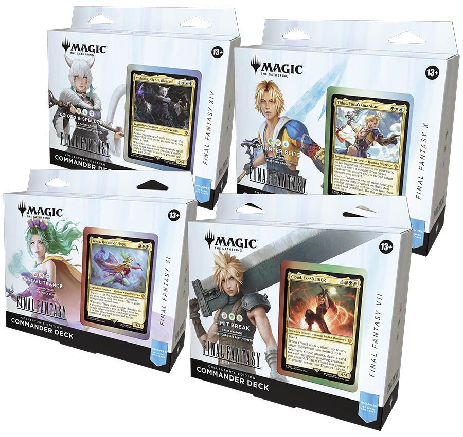Magic the Gathering Final Fantasy Commander Collector 4 Deck Display Case