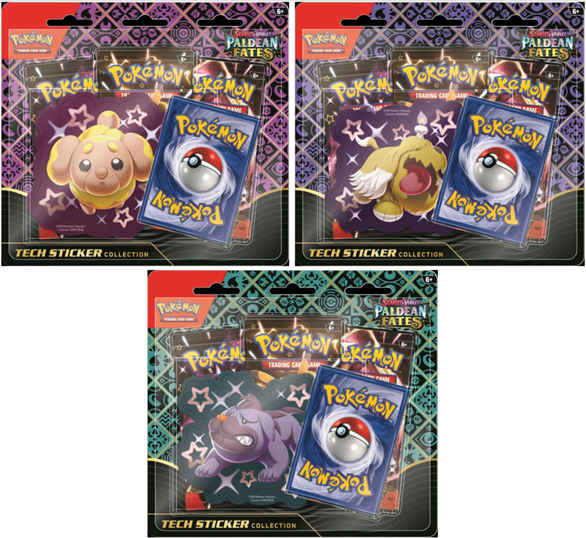 Pokemon Scarlet & Violet Paldean Fates Tech Sticker Collection 12 Box Case