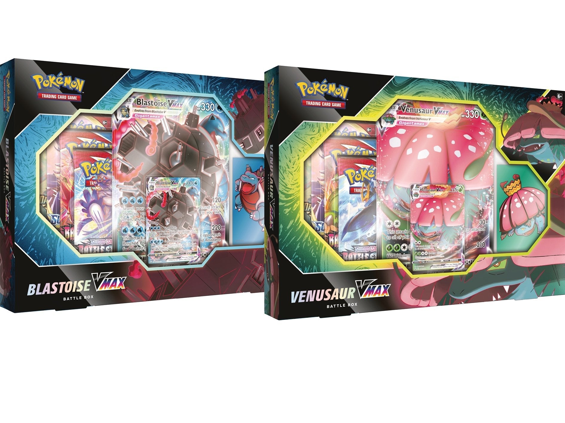 Pokemon Venusaur/Blastoise Vmax Battle Box