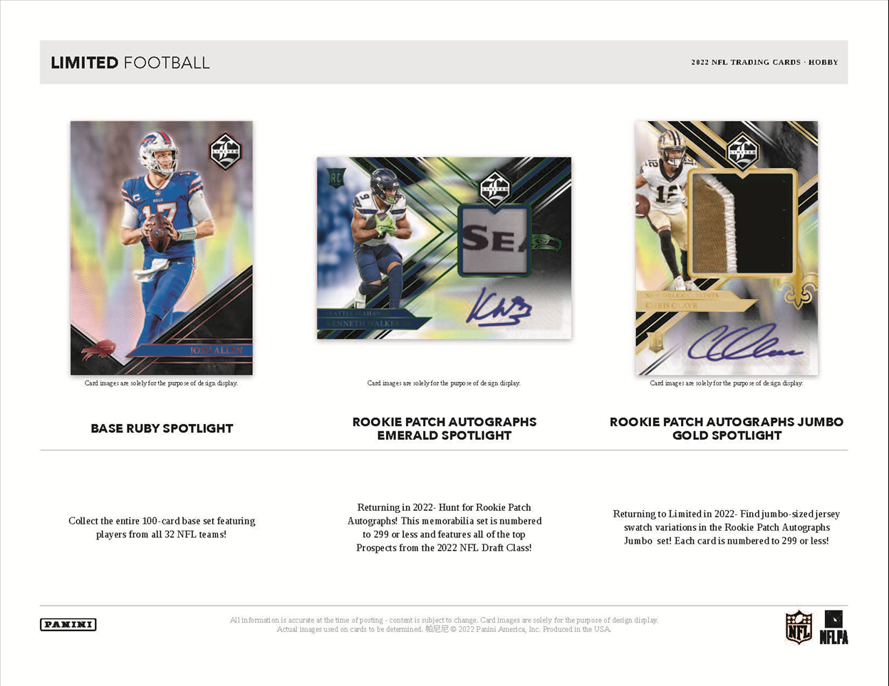 2022 Panini Limited Football Hobby Box