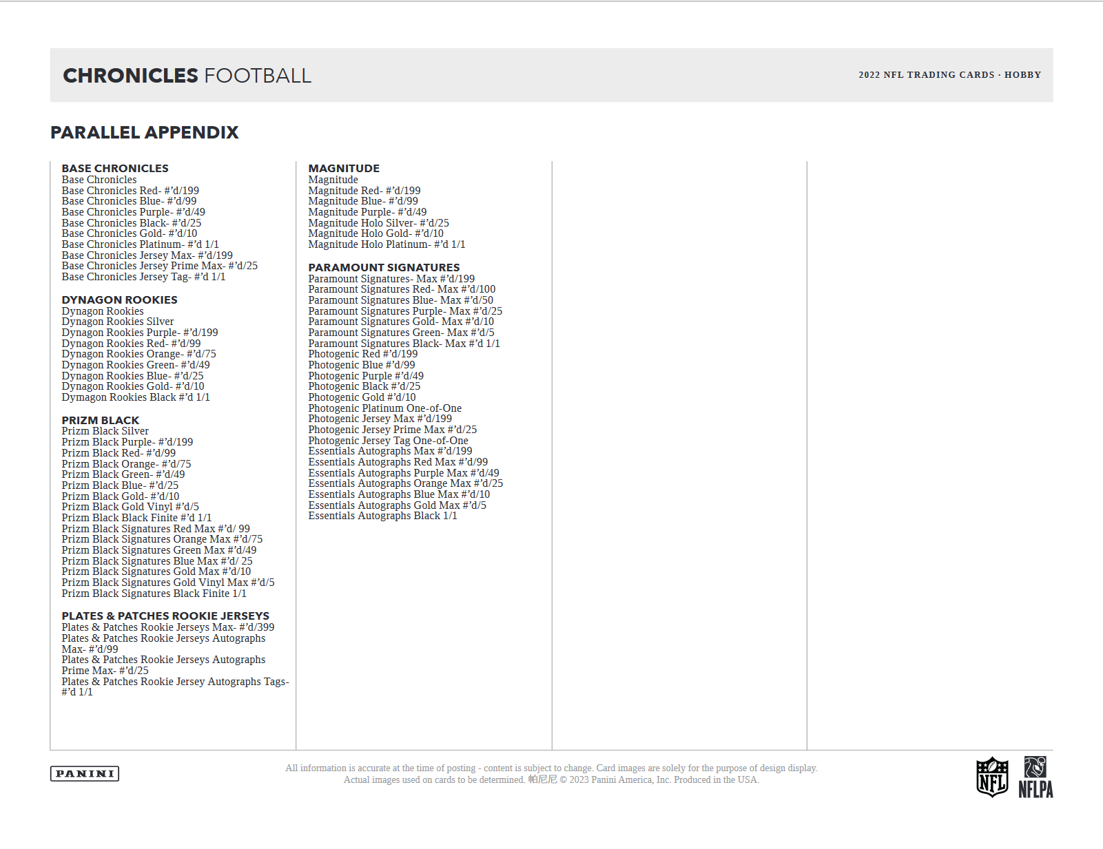 2022 Panini Chronicles Football Hobby Box