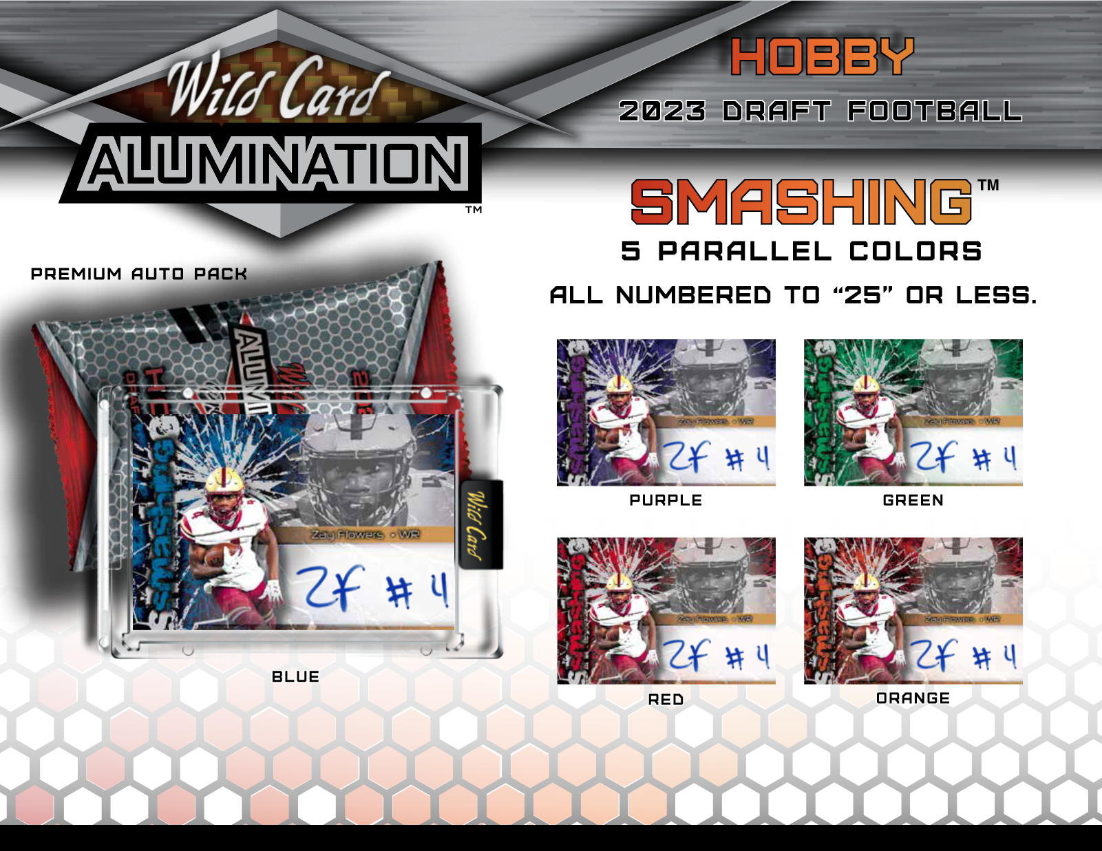 2023 Wild Card Alumination Draft Football Hobby Box