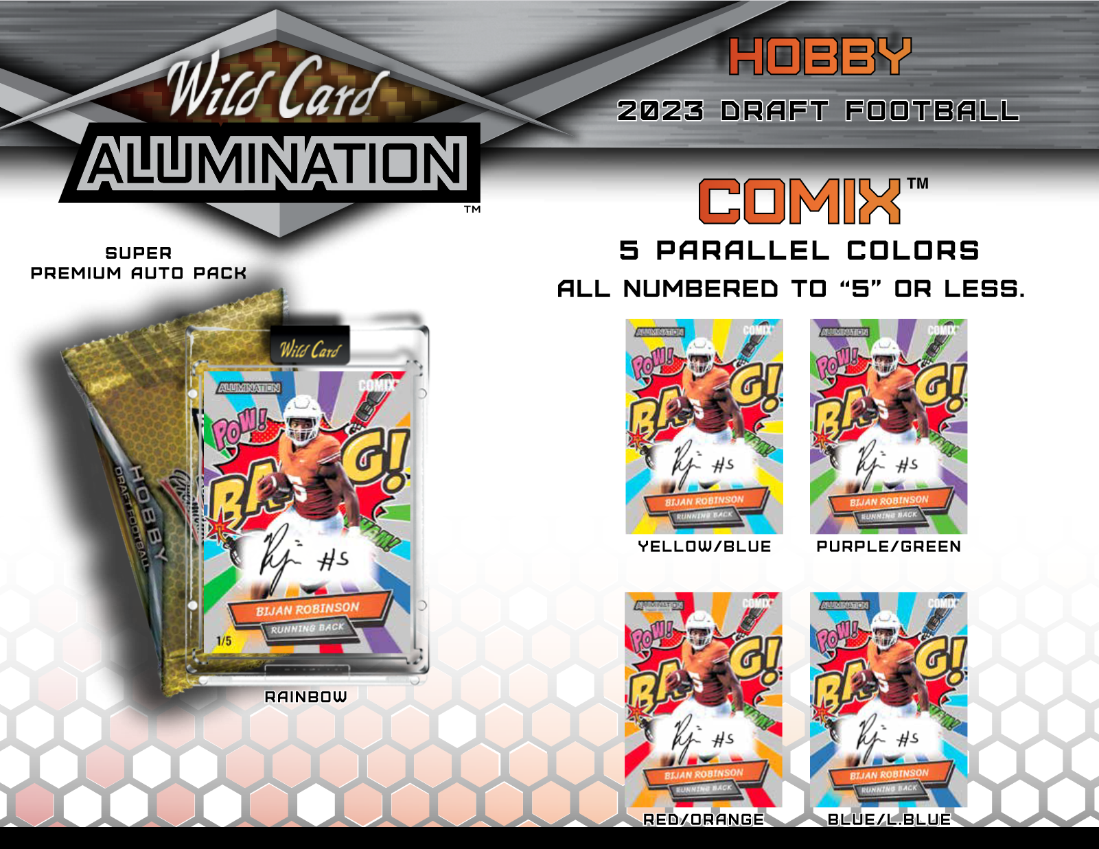 2023 Wild Card Alumination Draft Football Hobby Box