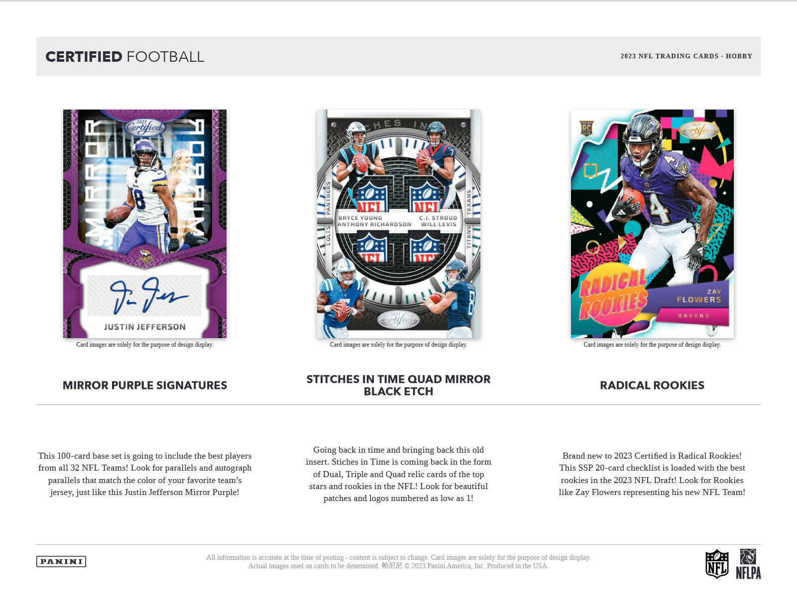 2023 Panini Certified Football Hobby Box