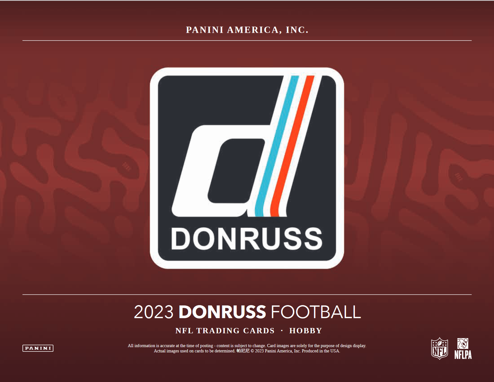 2023 Panini Donruss Football Hobby 18 Box Case