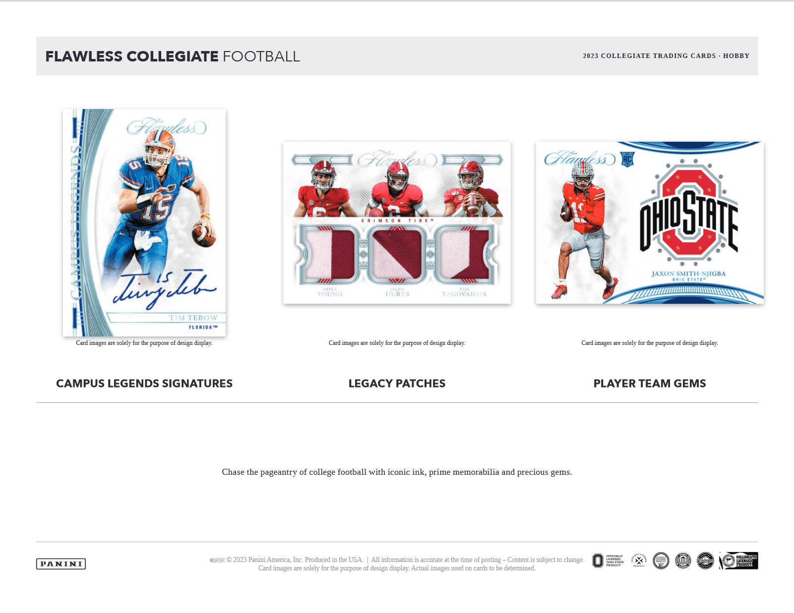 2023 Panini Flawless Collegiate Football Hobby Box