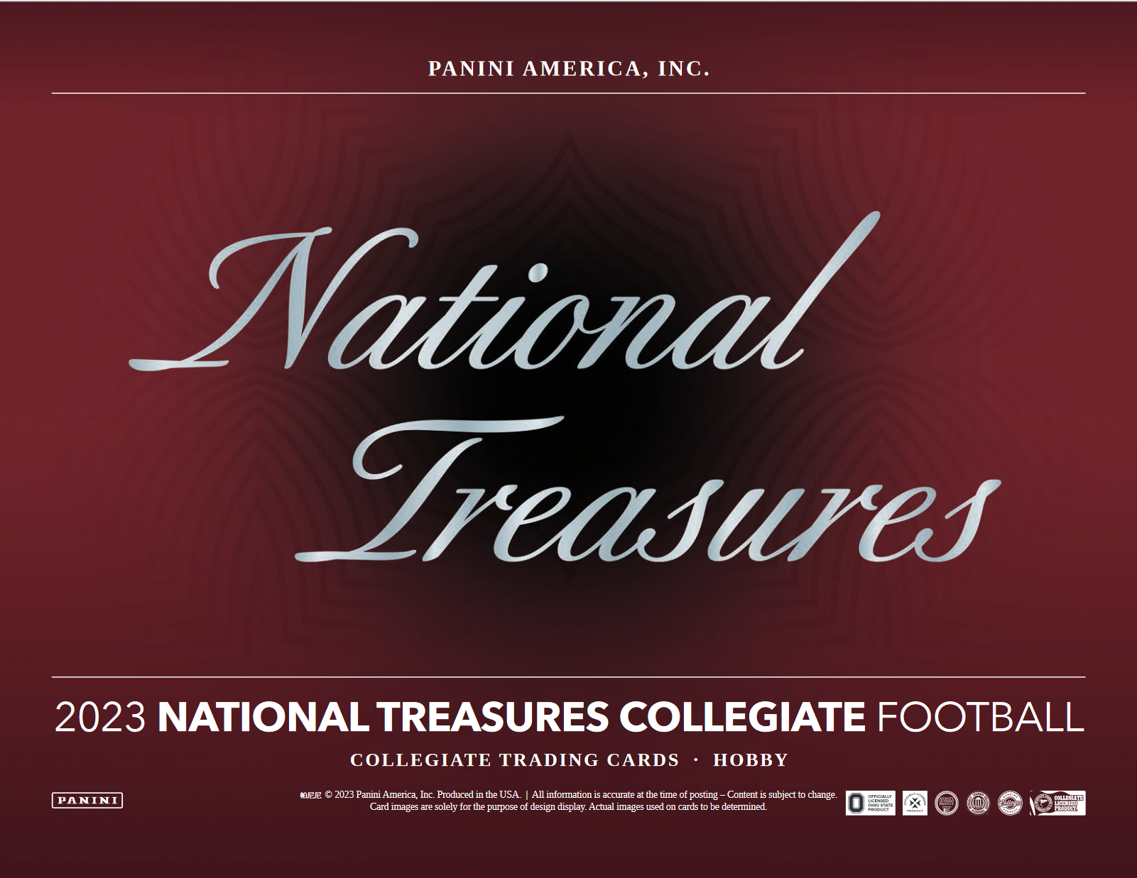 2023 Panini National Treasures Collegiate Football Hobby Box