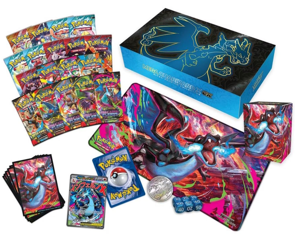 Pokemon Mega Charizard X ex Ultra-Premium Collection 4 Box Case