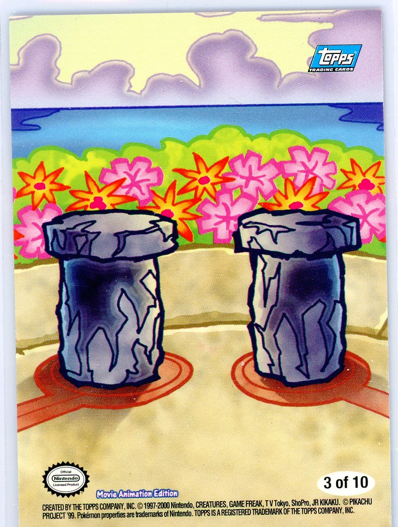 Pokemon Topps The Movie 2000 Sticker Zapdos Melody Tracy #3