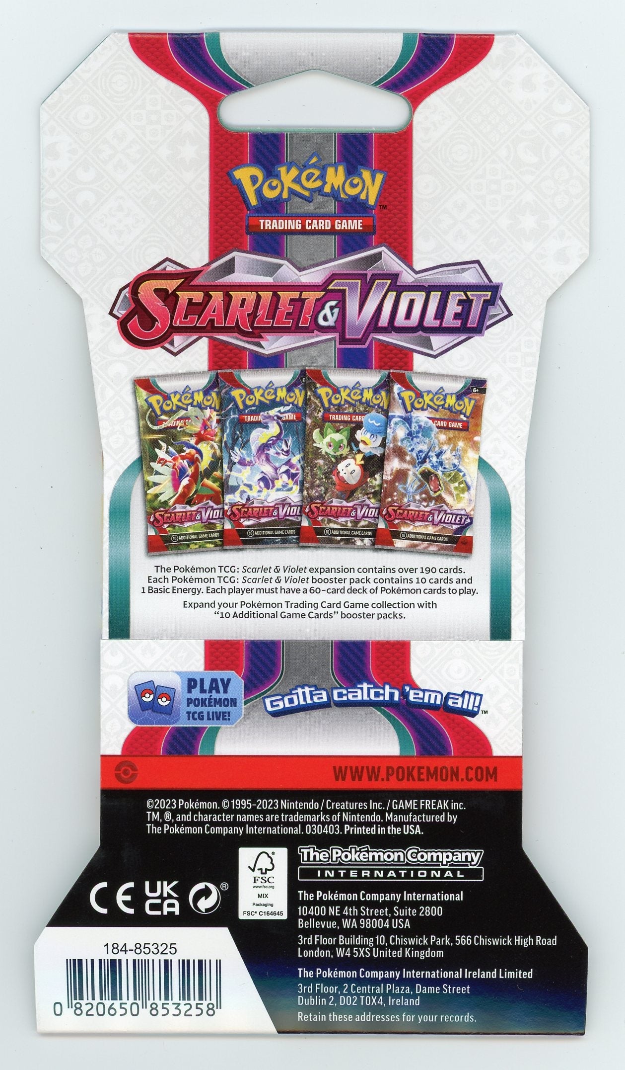 Pokemon Scarlet & Violet Base Set Sleeved Booster Pack