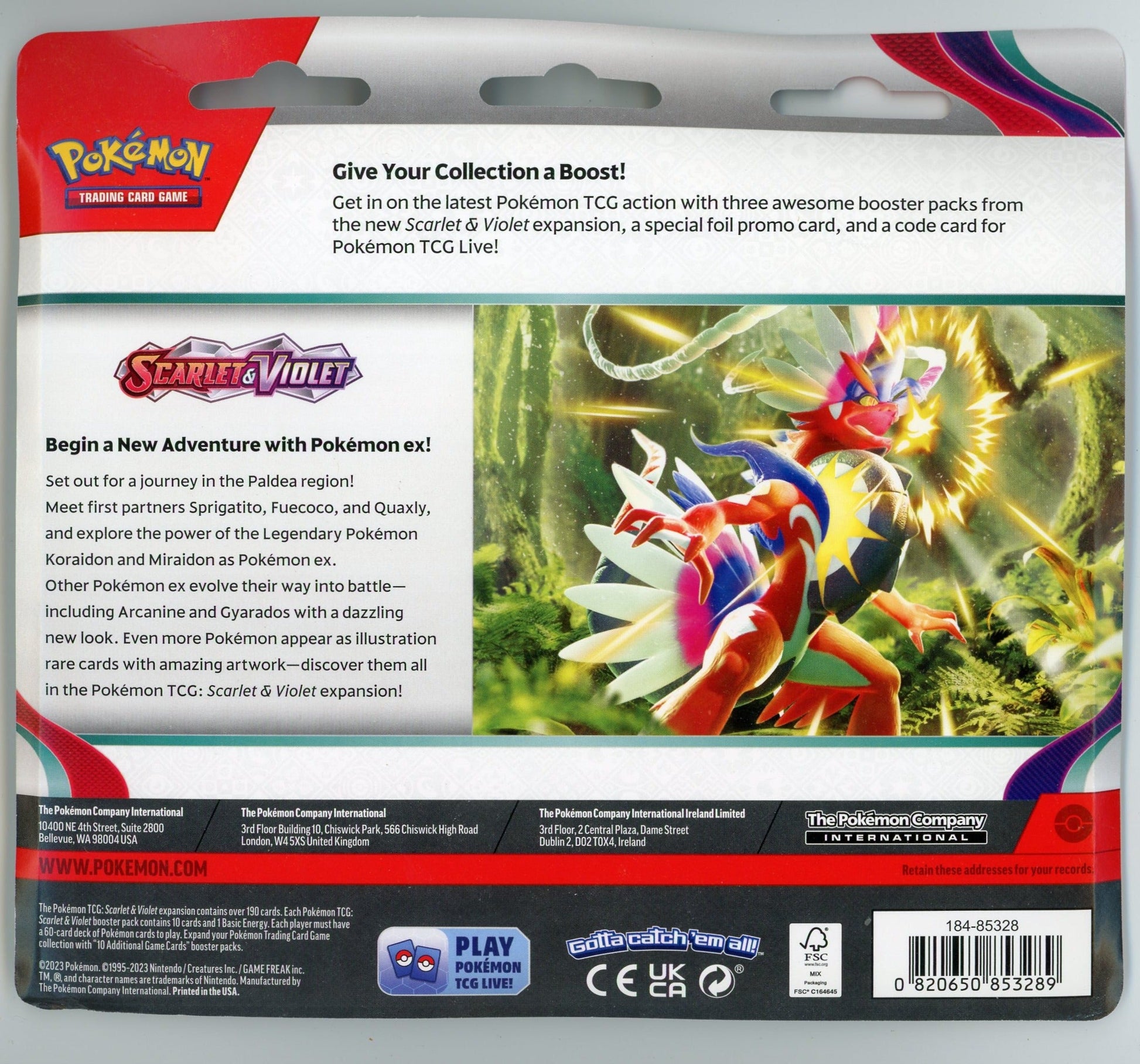 Pokemon Scarlet & Violet 3-Pack Blister Pack