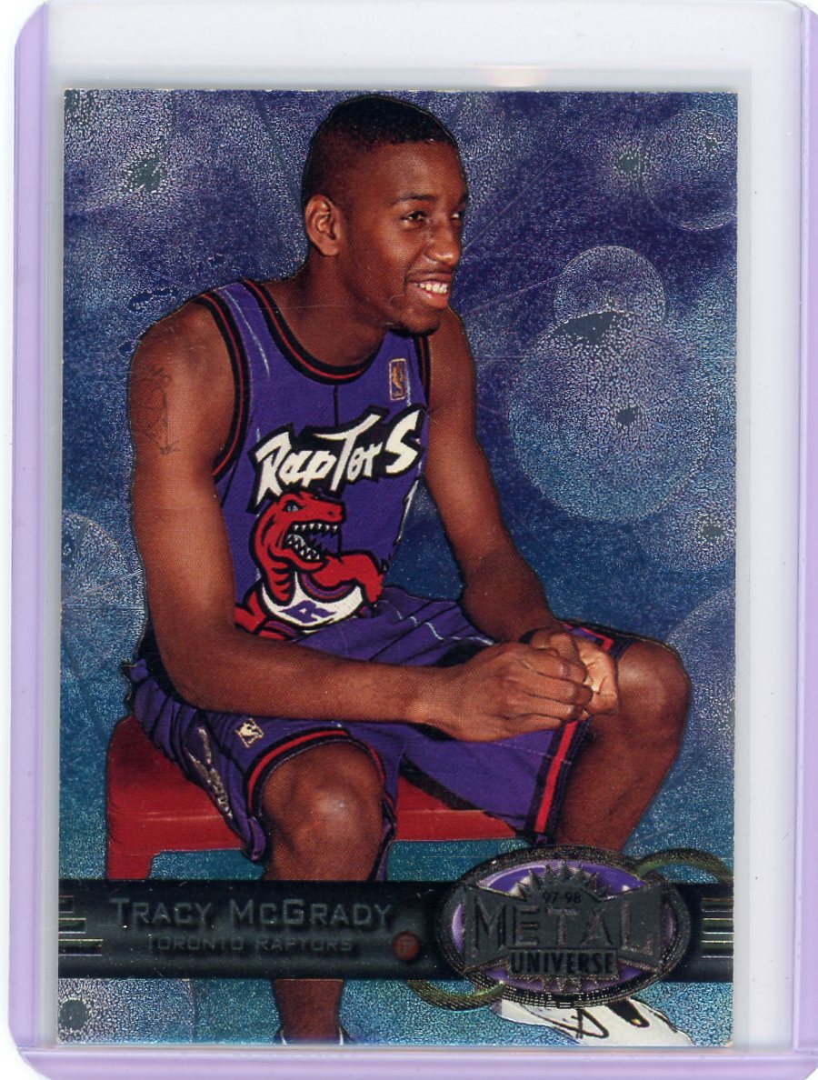 Tracy McGrady 1997 Skybox Metal Universe rookie card