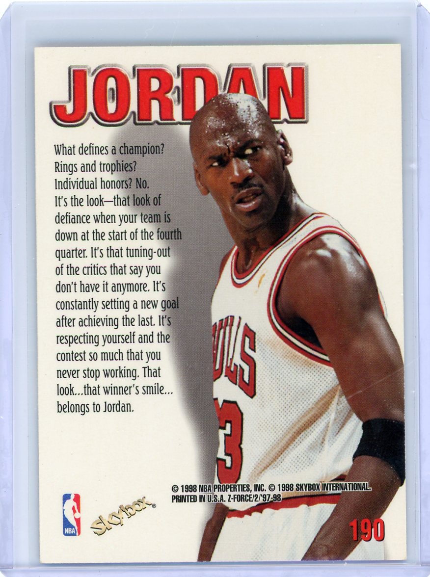 Michael Jordan 1997-98 Skybox Z Force Zupermen