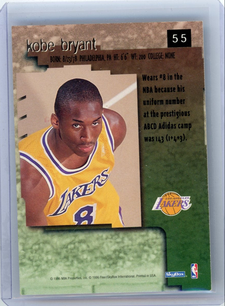 Kobe Bryant 1996 Skybox Premium Rookie Card #55