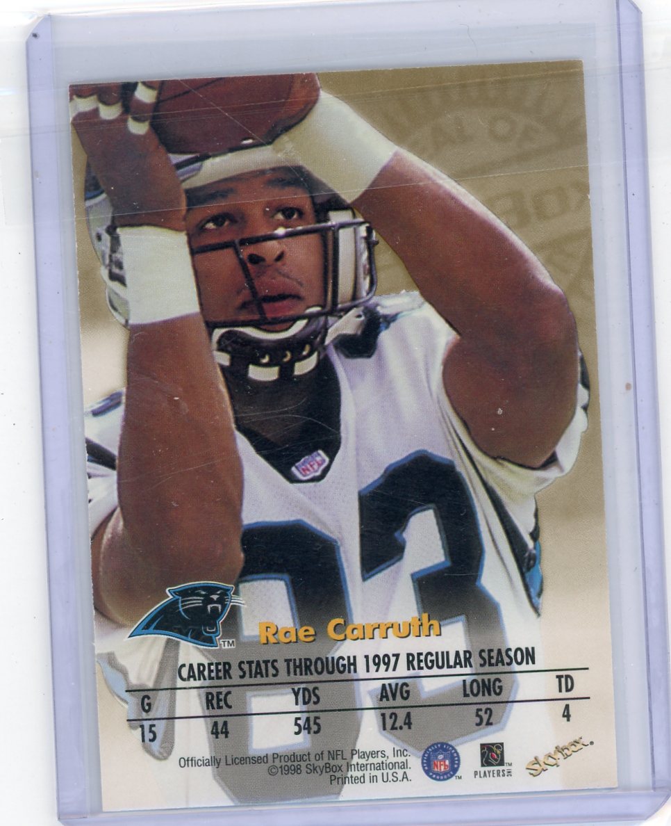 Rae Carruth 1998 SkyBox Autographics autograph