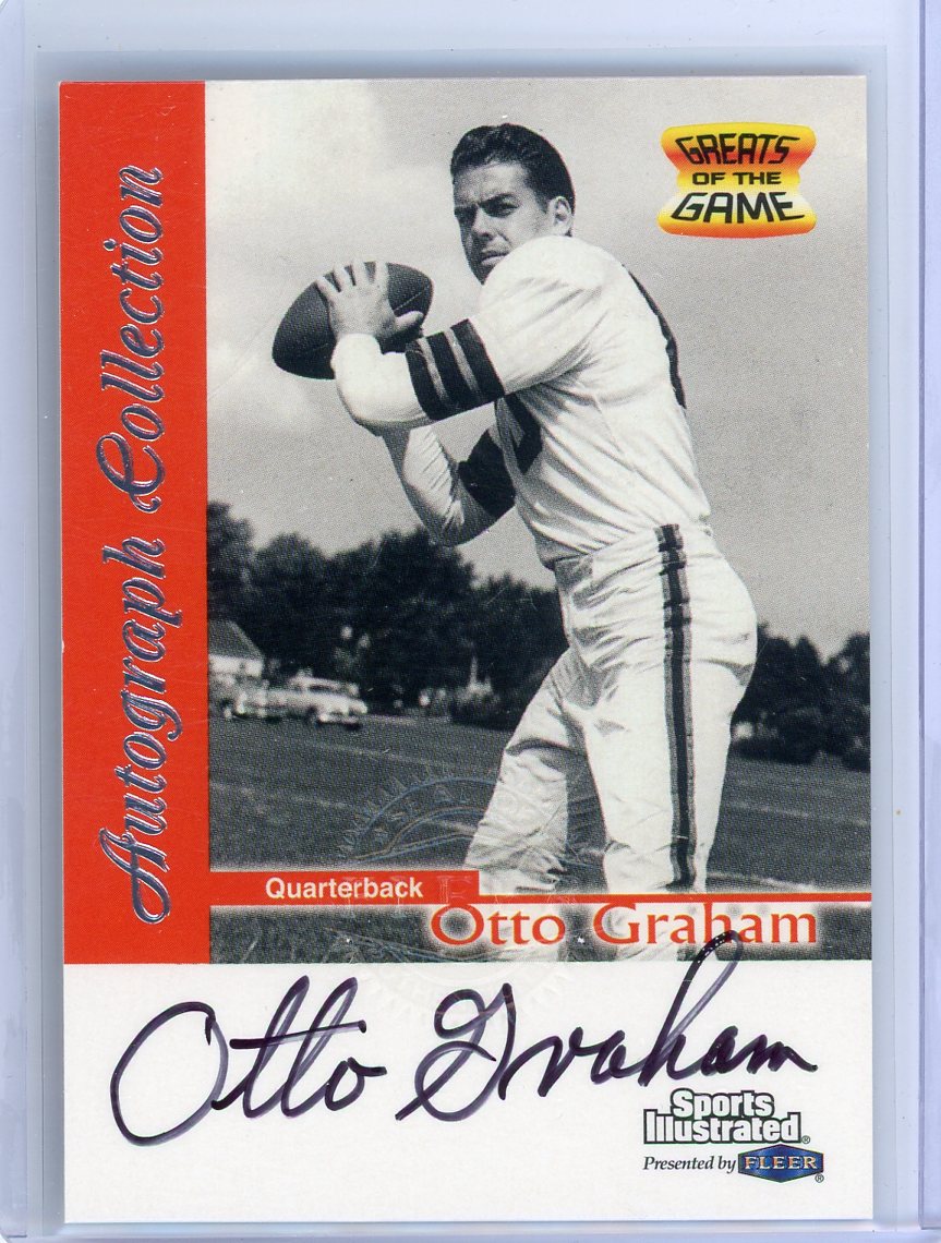 Otto Graham 1999 Fleer/SkyBox International Greats of the Game autograph